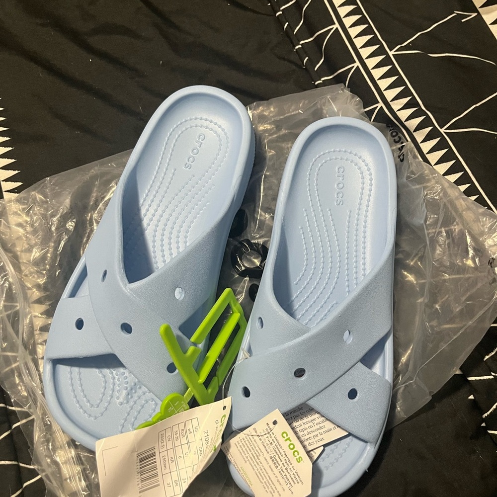 CROCS Women’s Light Blue Slide Sandals